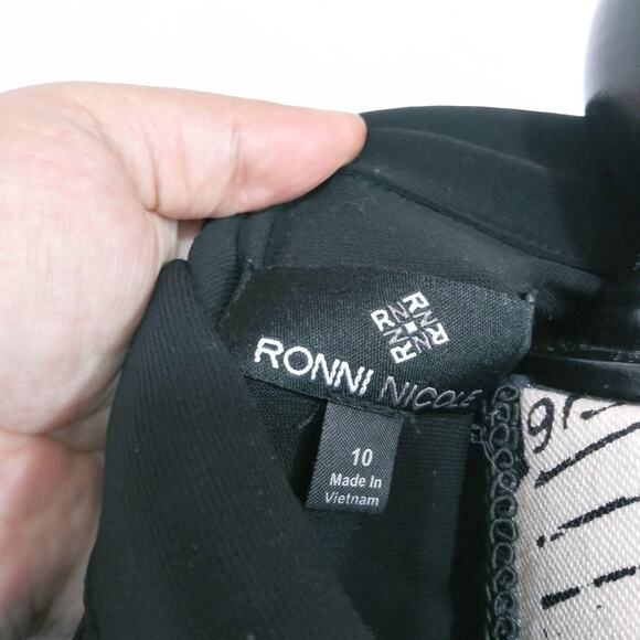 Ronni Nicole Black Button Down Shirt Dress - Picture 3 of 7